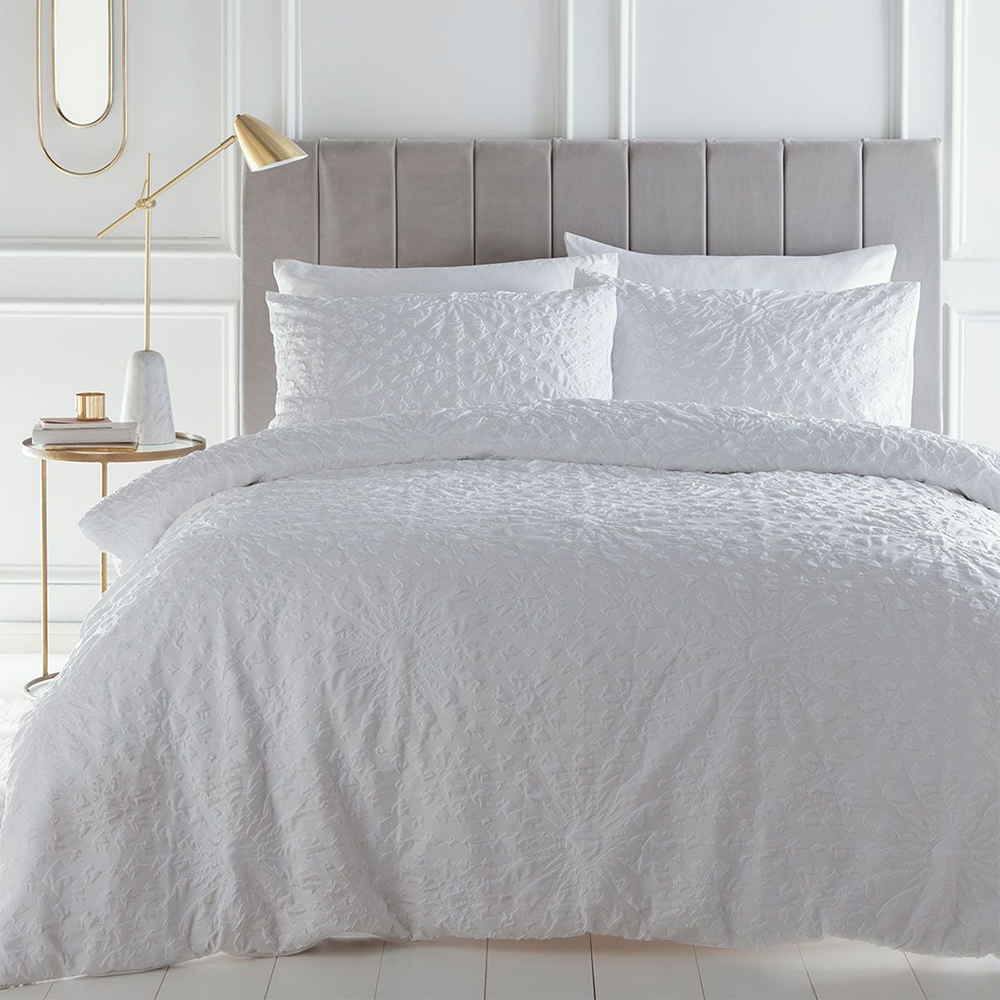 Juniper Embossed Kết cấu hiện đại Duvet Cover Quilt Cover Set Bộ đồ giường