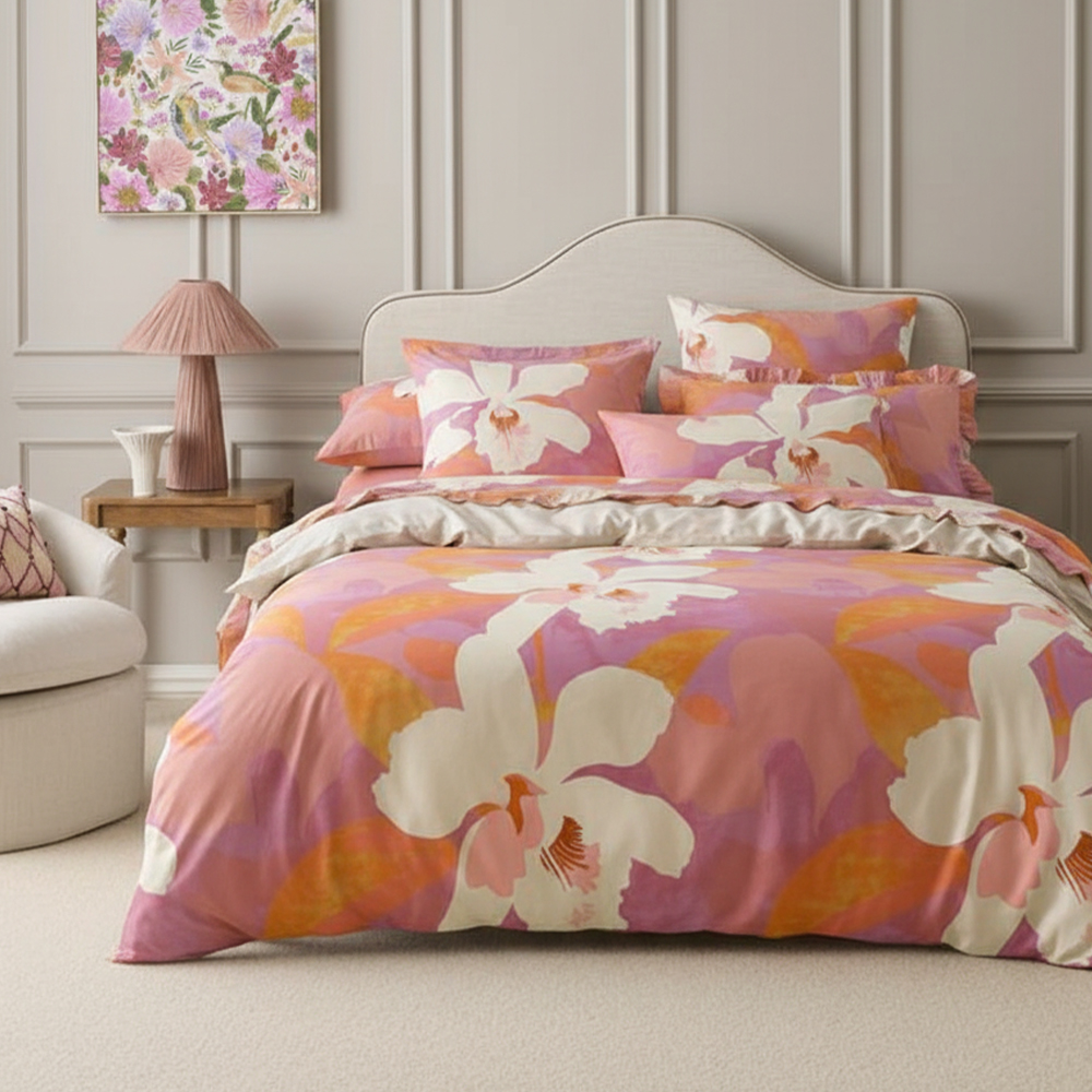 Bianca In Hoa Dây Sợi Nhỏ Nguyên Chất Cotton In Hình Túi Đựng Chăn Màn Bộ Vỏ Chăn Bộ Chăn Ga Gối
