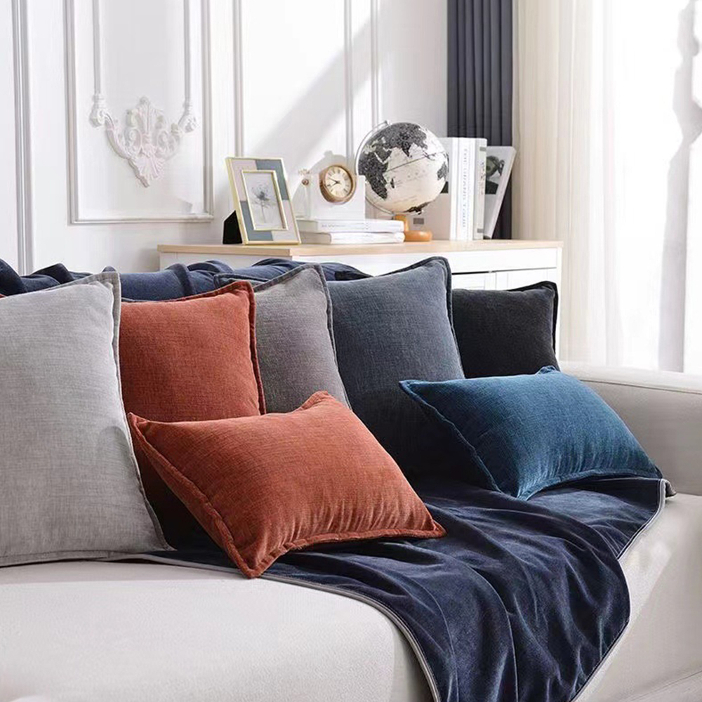Gối trang trí họa tiết chenille sang trọng