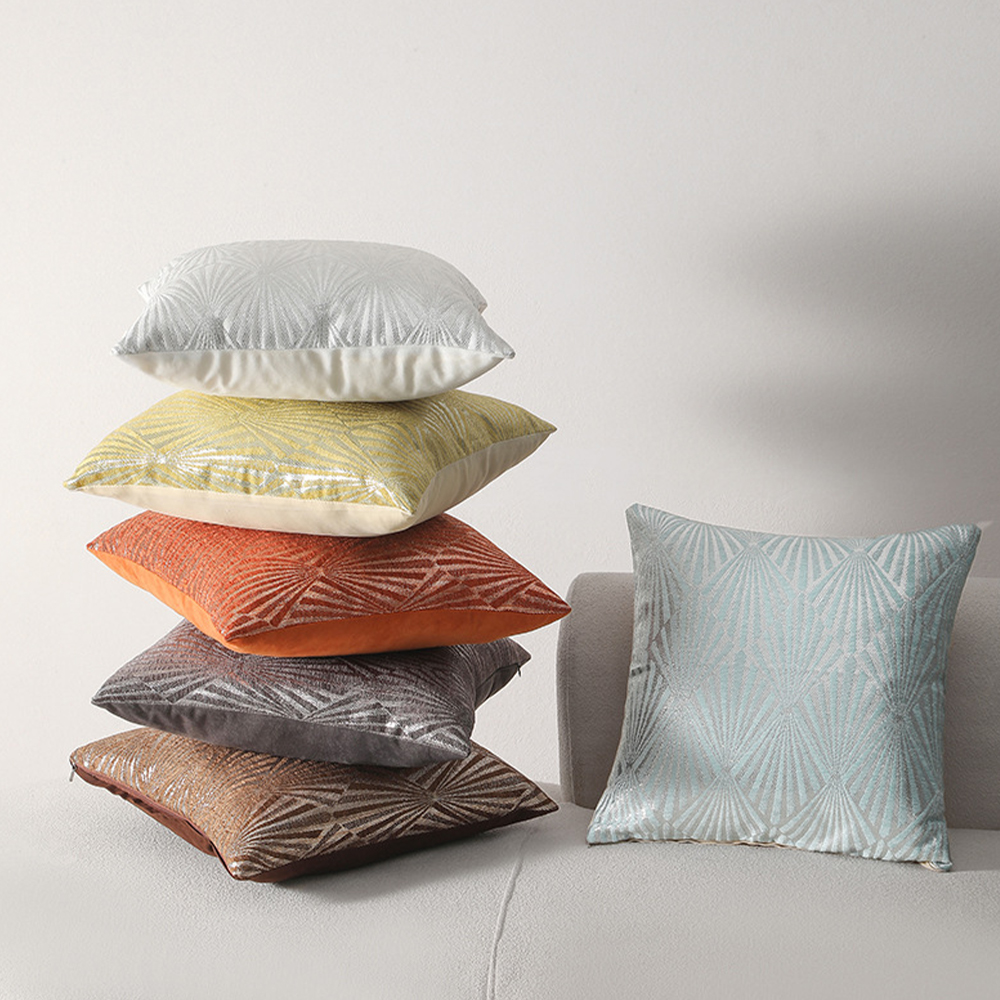 Gối trang trí đệm họa tiết chenille hình học